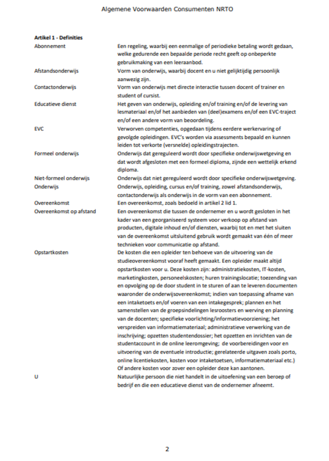 Algemene Voorwaarden 2